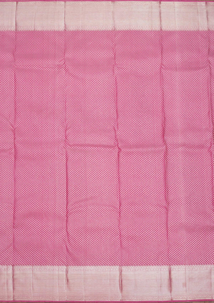 Onion Pink Zariwork Pure Silk Saree