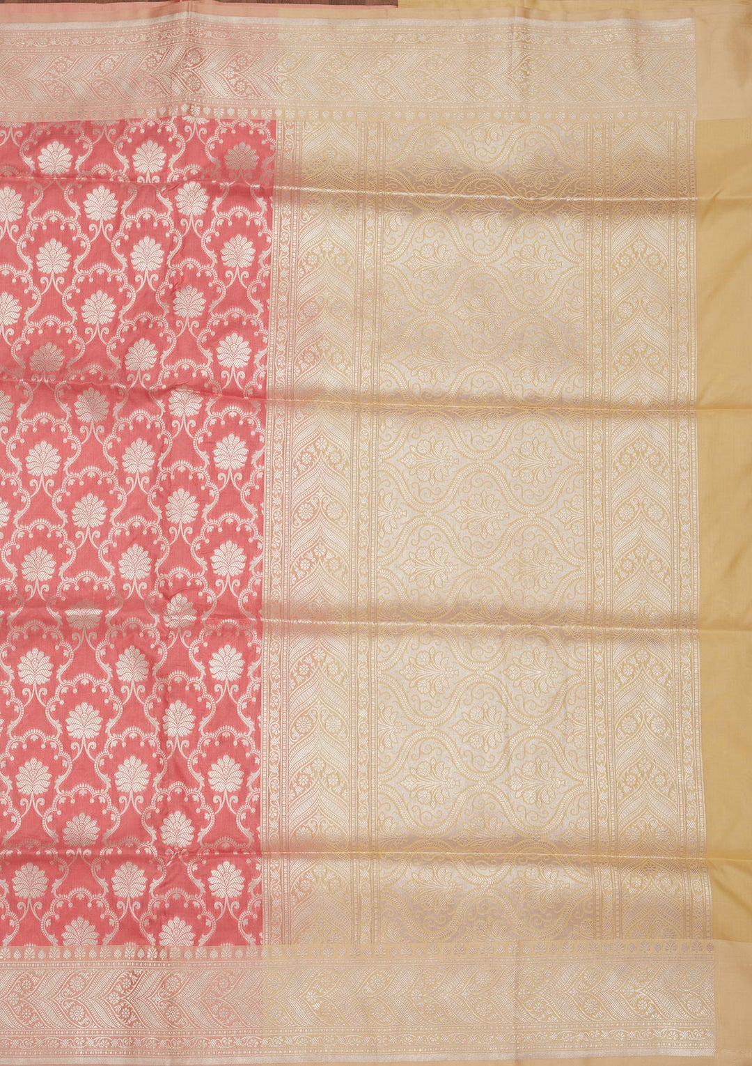 Onion Pink Zariwork Pure Silk Saree