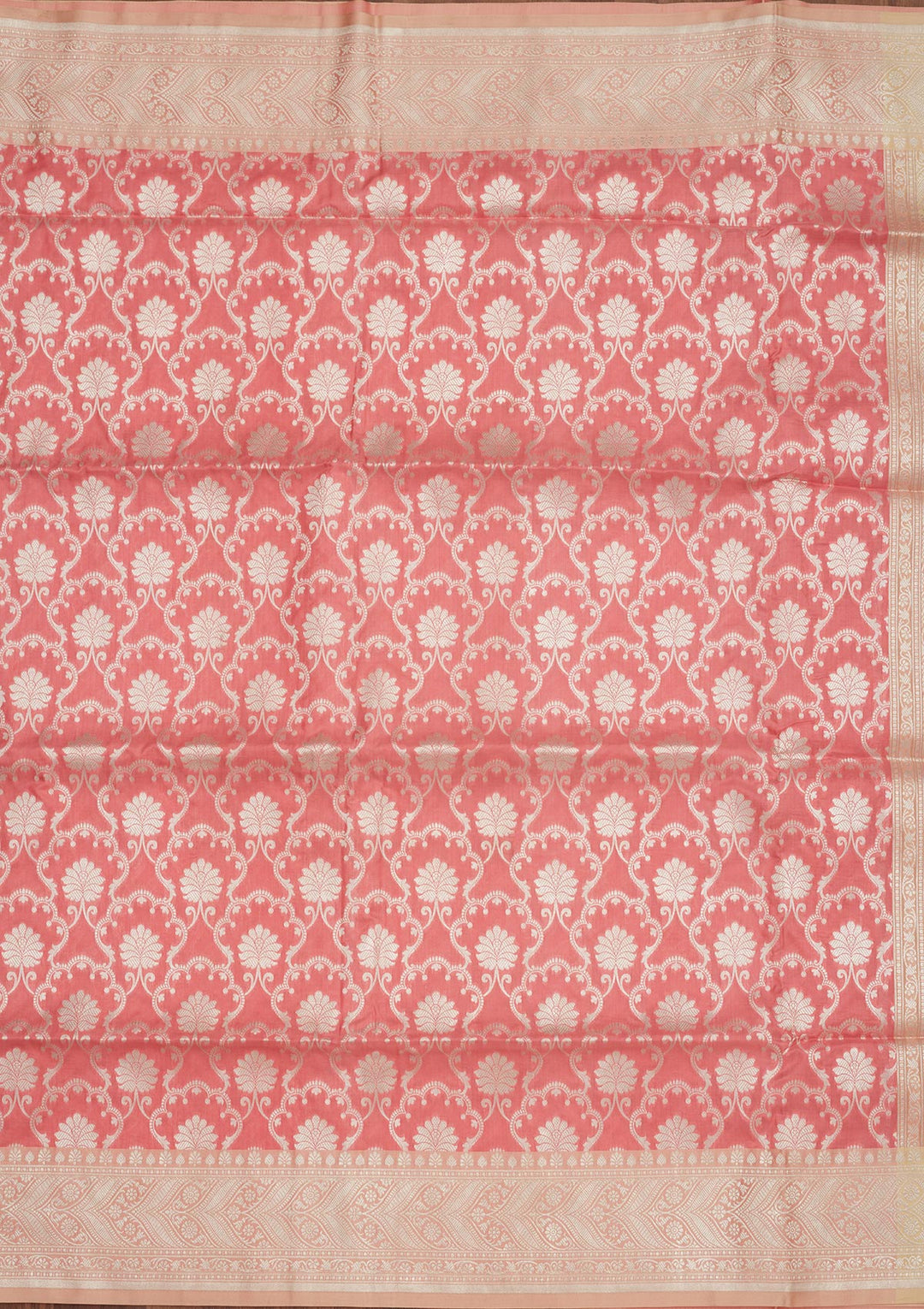 Onion Pink Zariwork Pure Silk Saree
