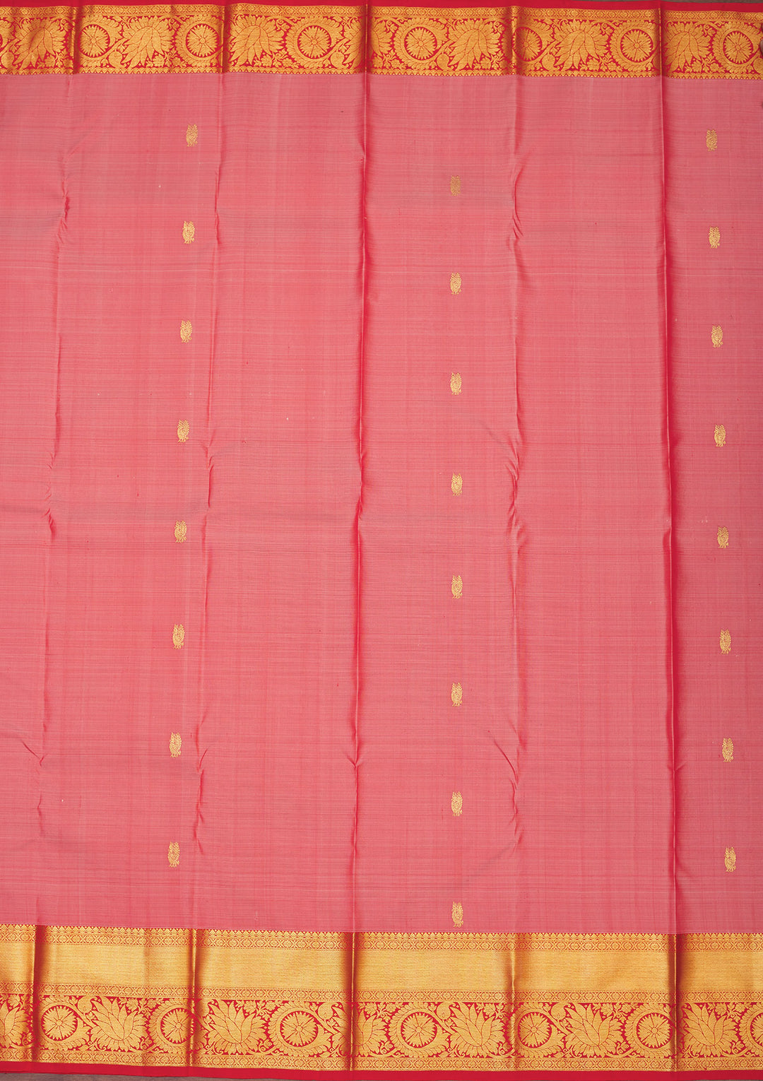 Onion Pink Zariwork Pure Silk Saree