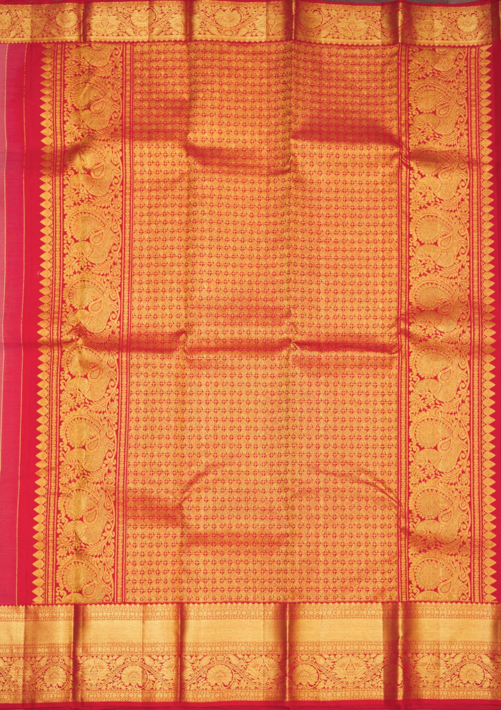 Onion Pink Zariwork Pure Silk Saree