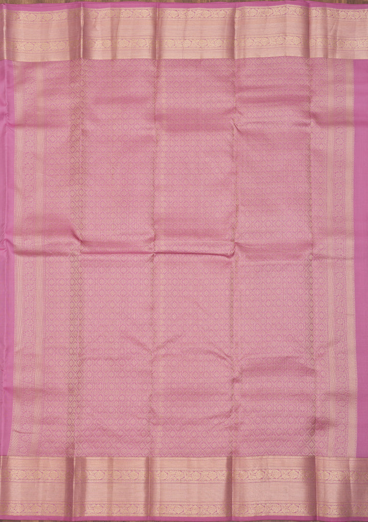 Onion Pink Zariwork Pure Silk Saree