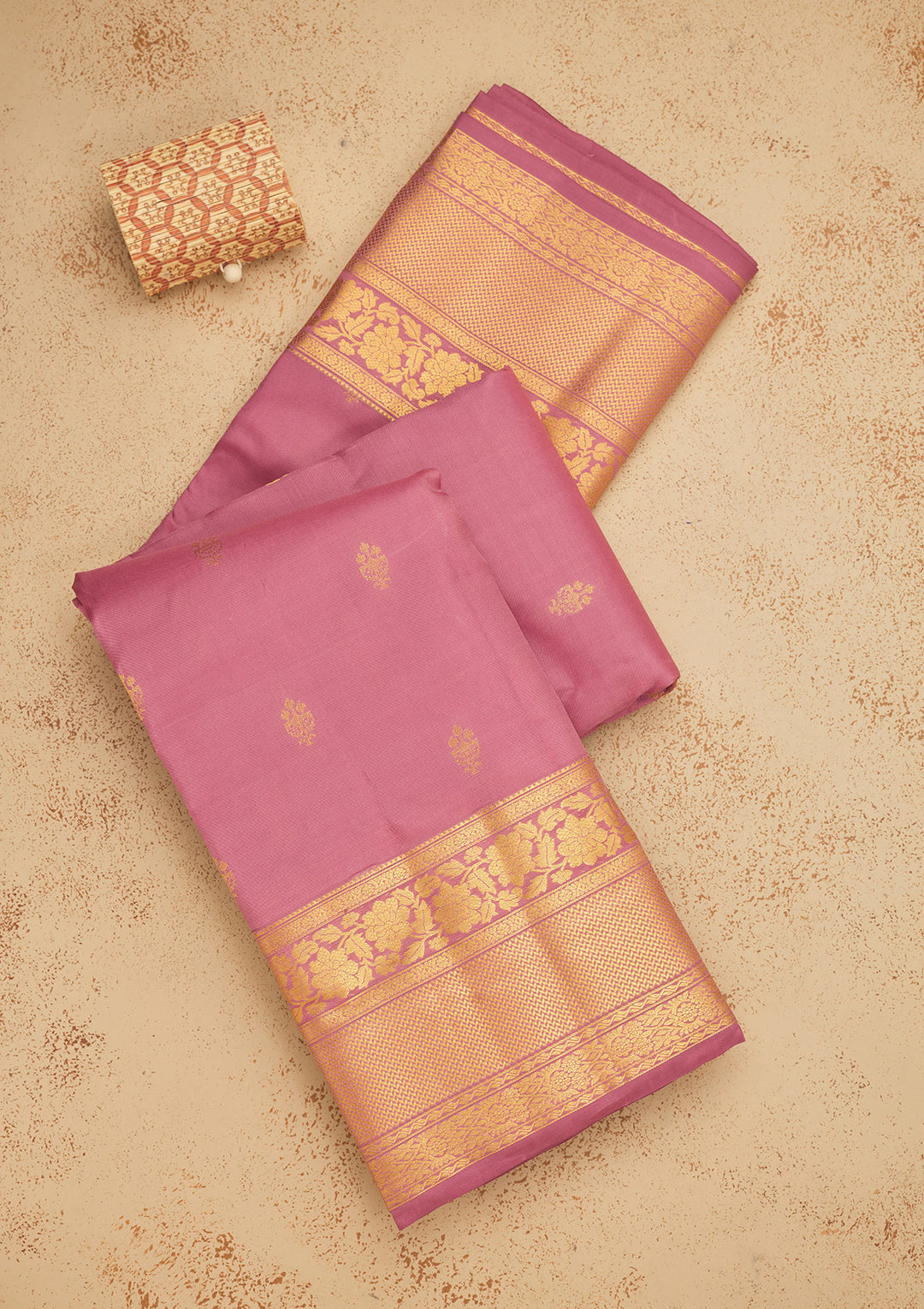 Onion Pink Zariwork Pure Silk Saree