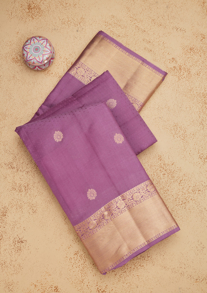 Purple Zariwork Pure Silk Saree