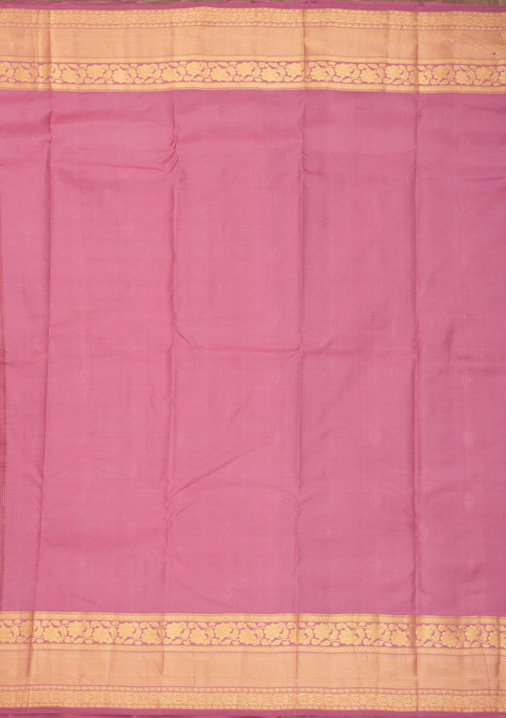 Onion Pink Zariwork Pure Silk Saree