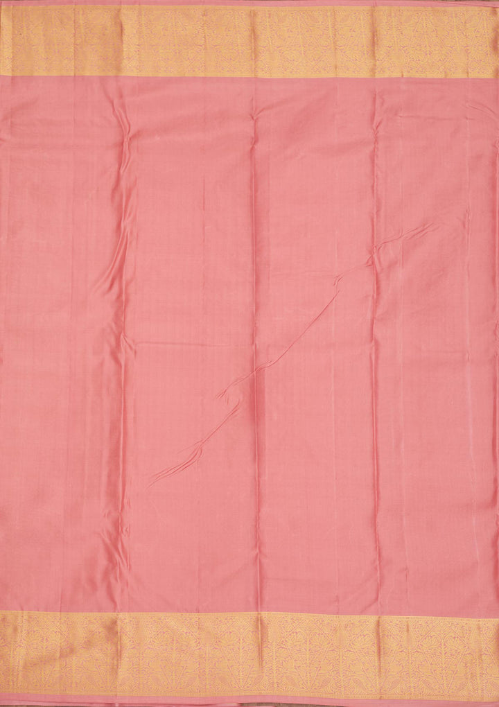Onion Pink Zariwork Pure Silk Saree