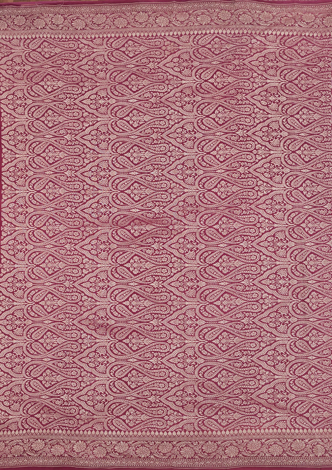 Onion Pink Zariwork Pure Silk Saree