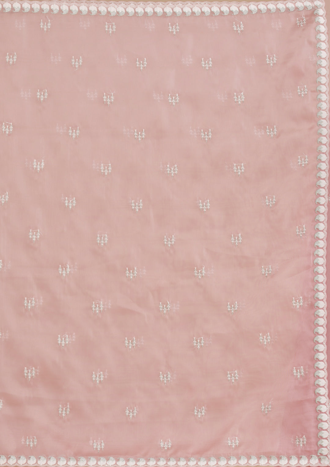 Onion Pink Zariwork Tissue Saree