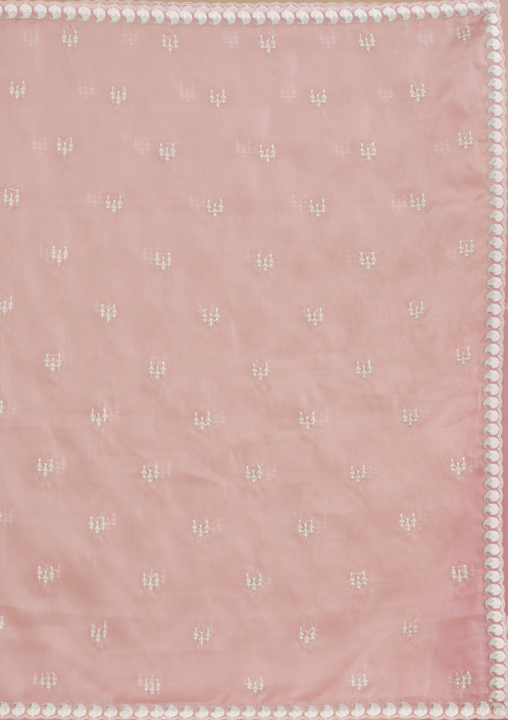 Onion Pink Zariwork Tissue Saree