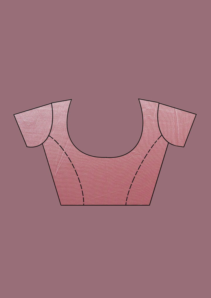 Onion Pink Zariwork Tissue Saree