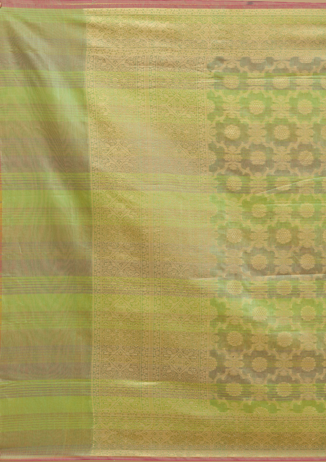 Orange Banarasi Cotton Readymade Salwar Suit