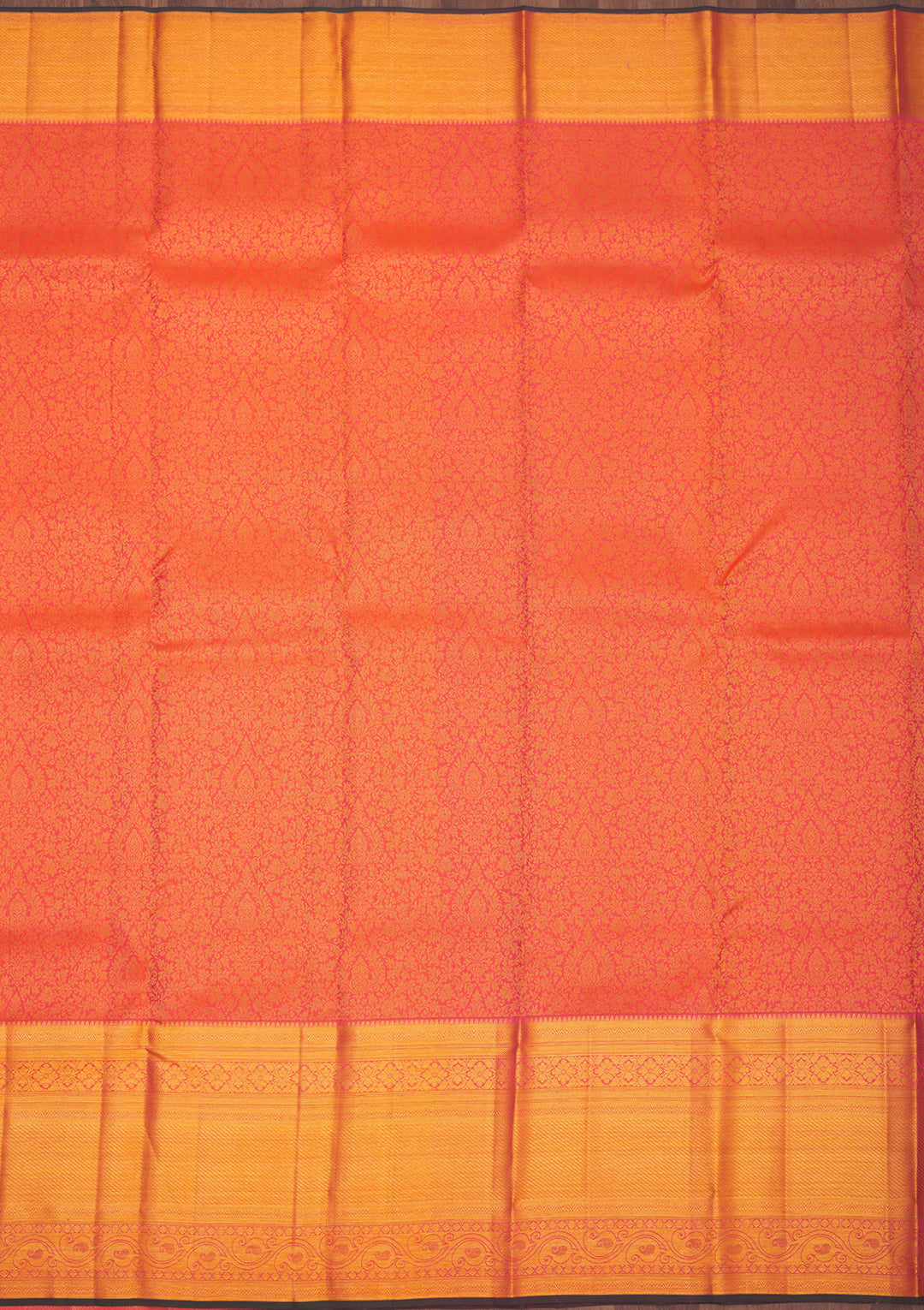 Orange Zariwork Pure Silk Saree