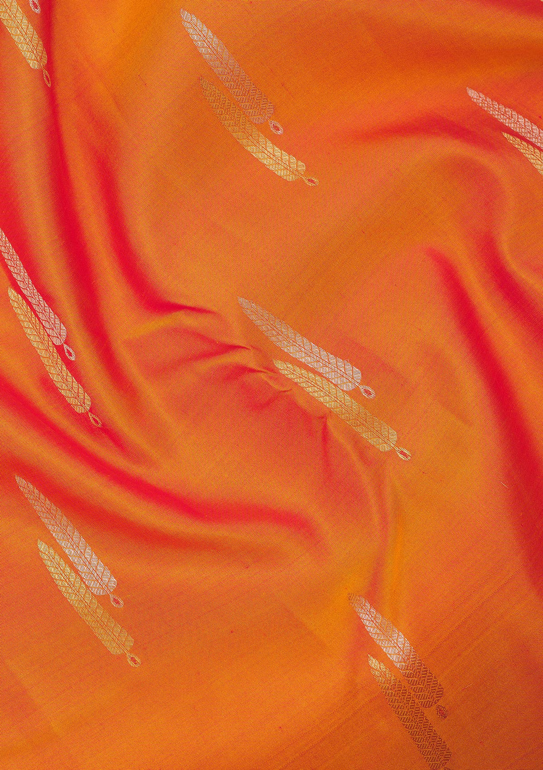 Orange Zariwork Pure Silk Saree