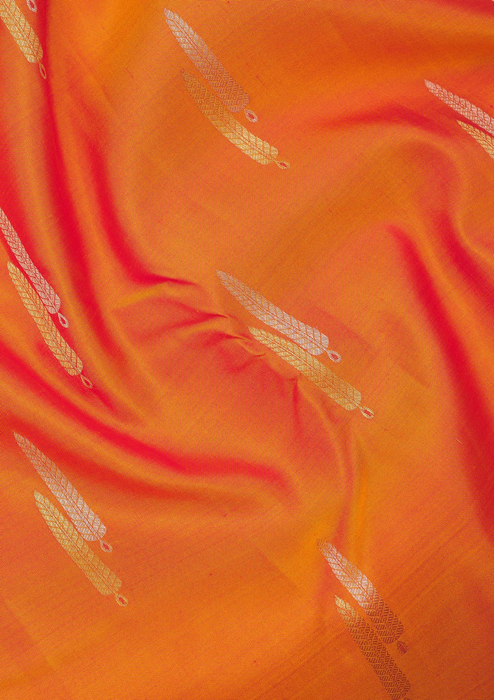 Orange Zariwork Pure Silk Saree