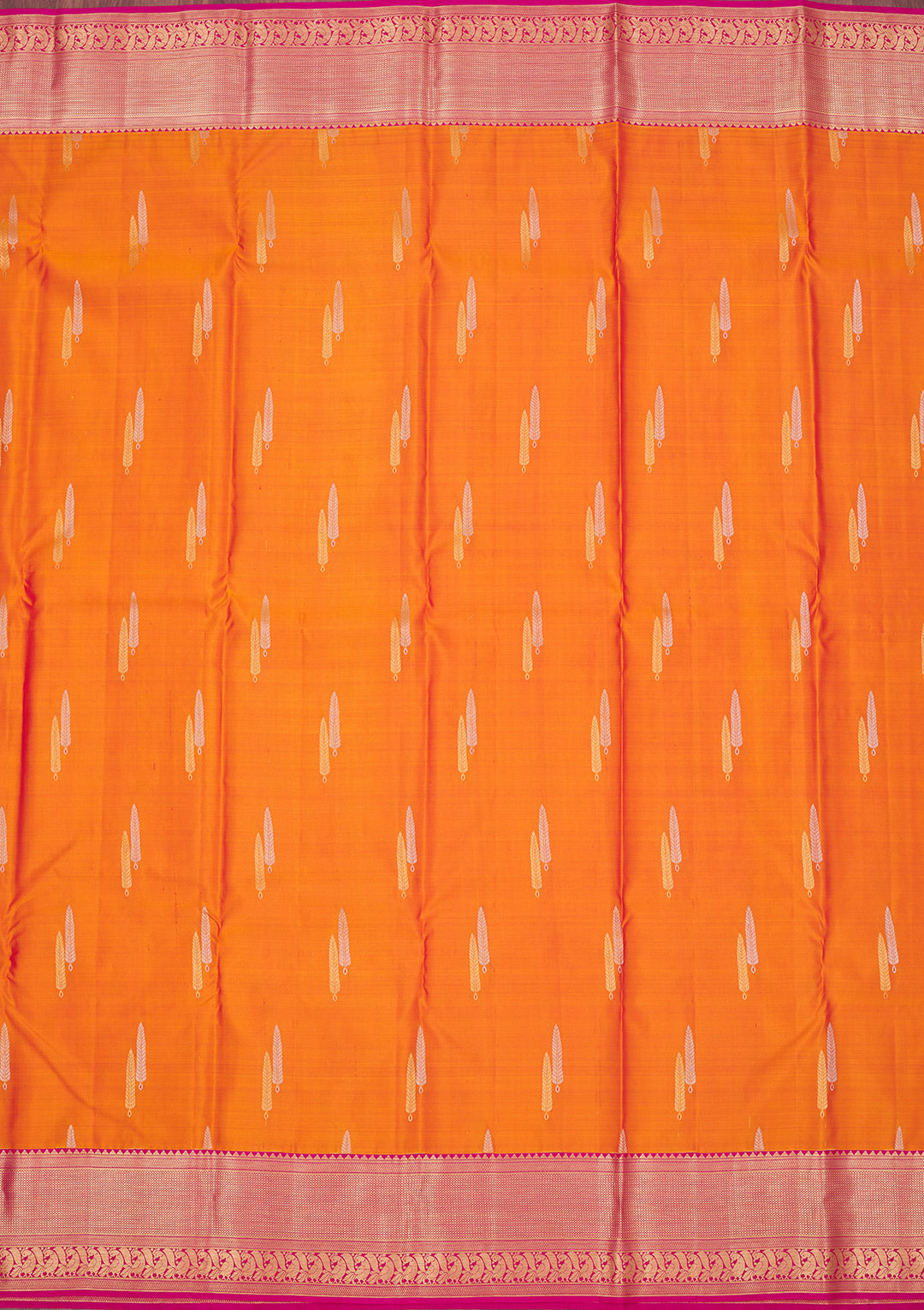 Orange Zariwork Pure Silk Saree