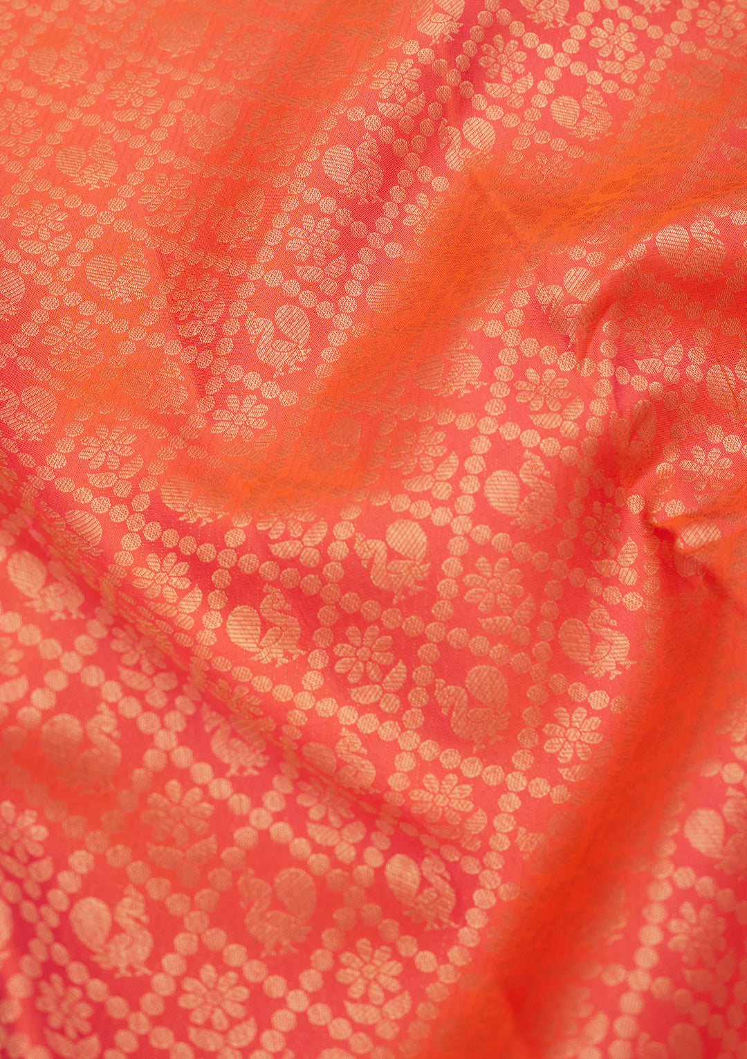 Orange Zariwork Pure Silk Saree