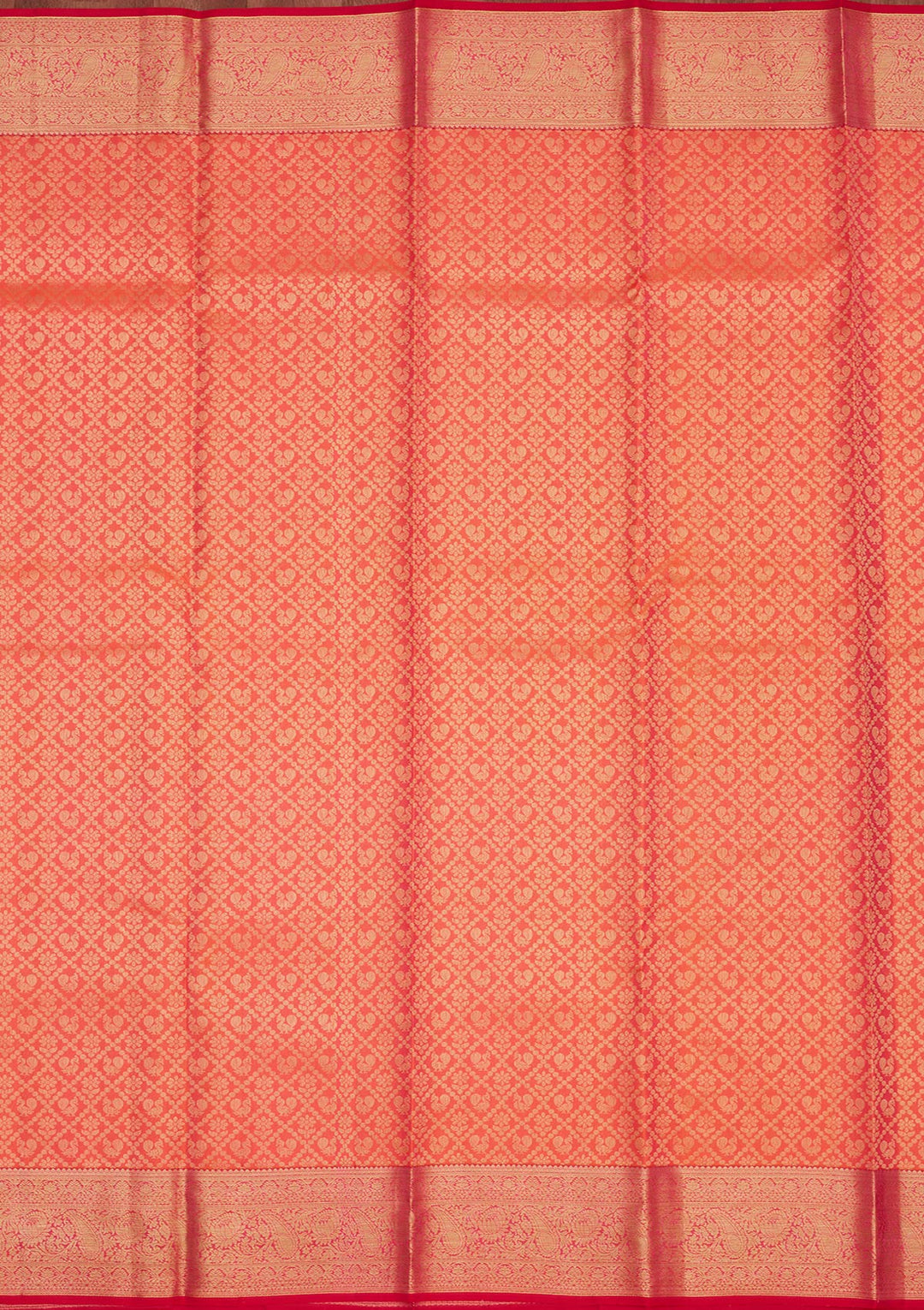 Orange Zariwork Pure Silk Saree