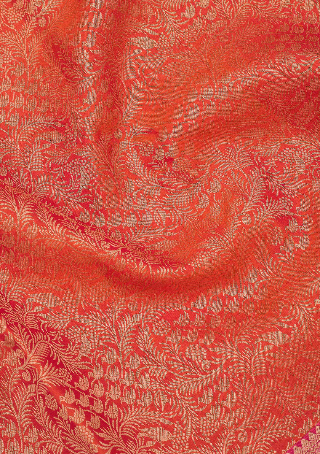 Orange Zariwork Pure Silk Saree