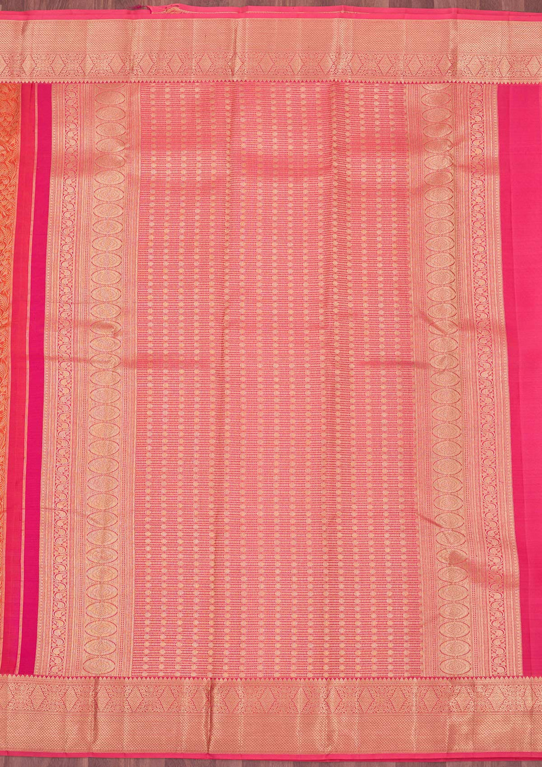 Orange Zariwork Pure Silk Saree