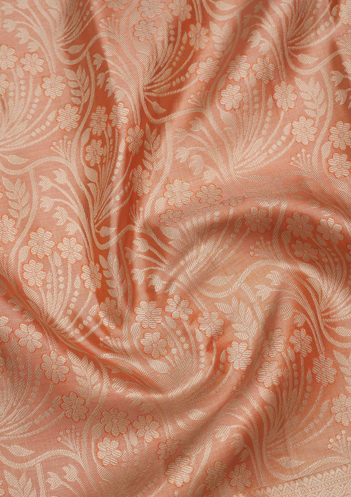 Orange Zariwork Pure Silk Saree