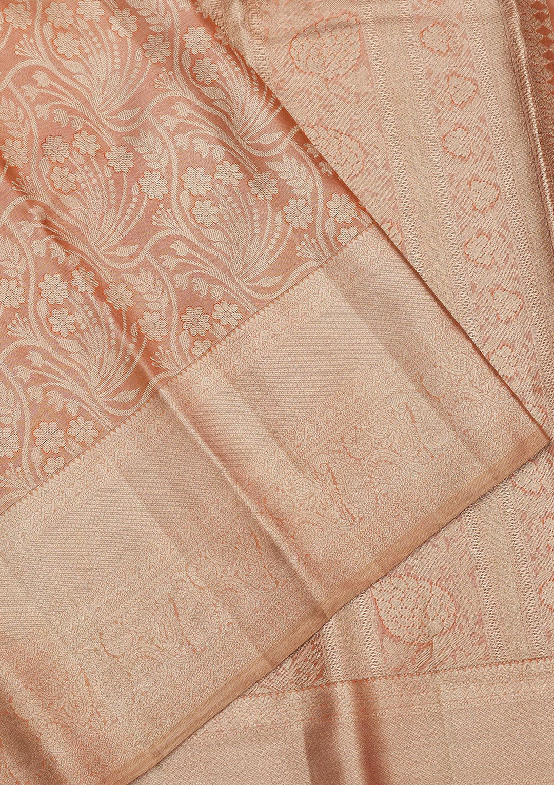 Orange Zariwork Pure Silk Saree