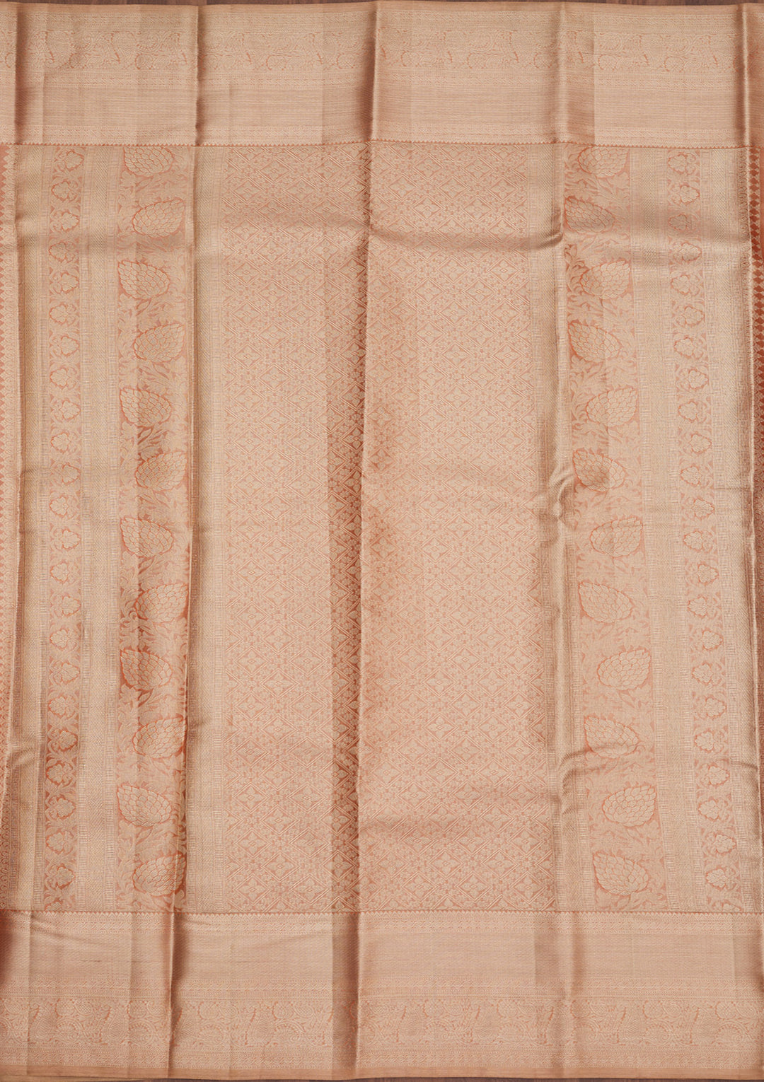Orange Zariwork Pure Silk Saree