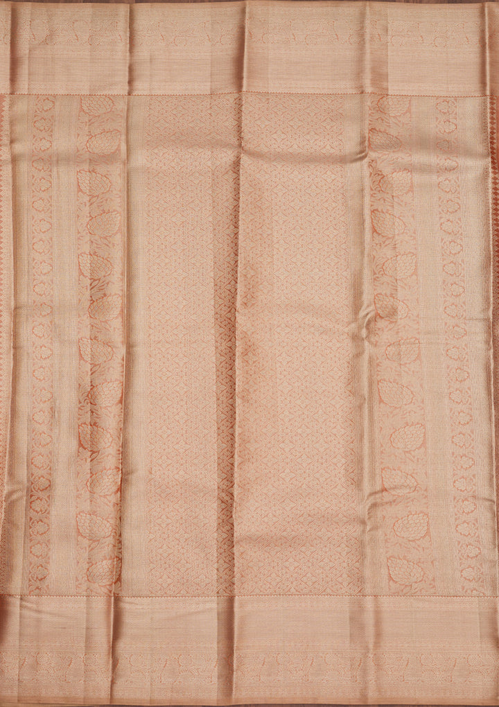 Orange Zariwork Pure Silk Saree