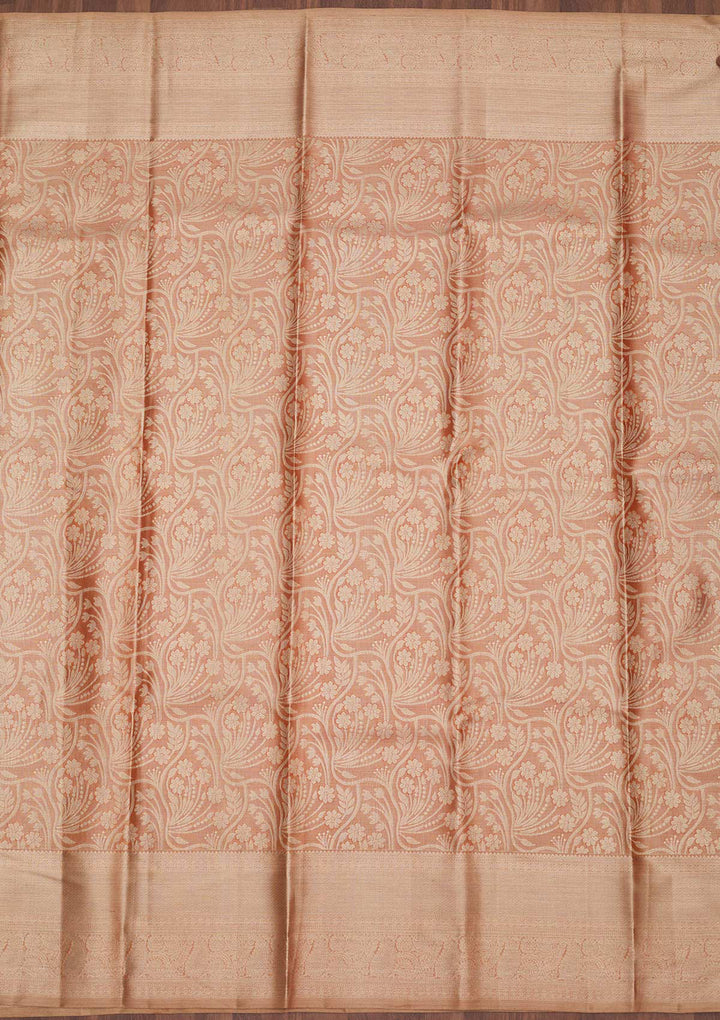 Orange Zariwork Pure Silk Saree