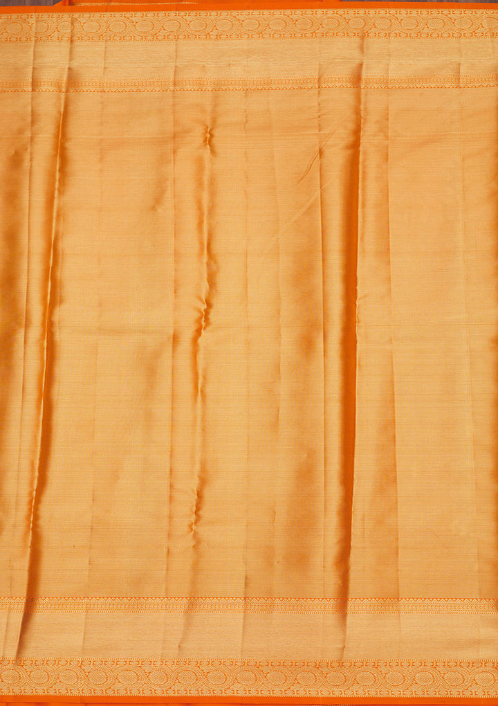 Orange Zariwork Pure Silk Saree