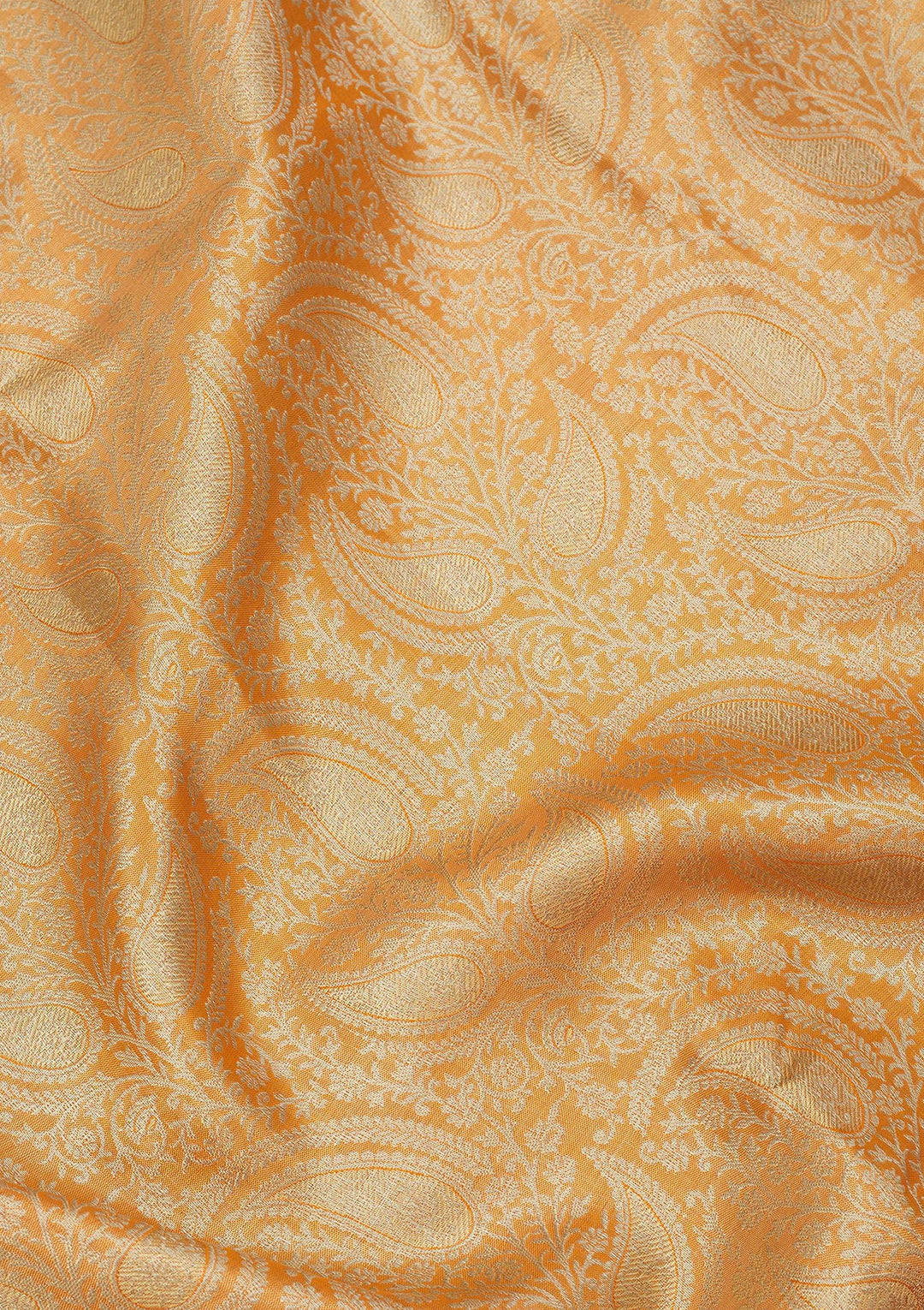 Orange Zariwork Pure Silk Saree