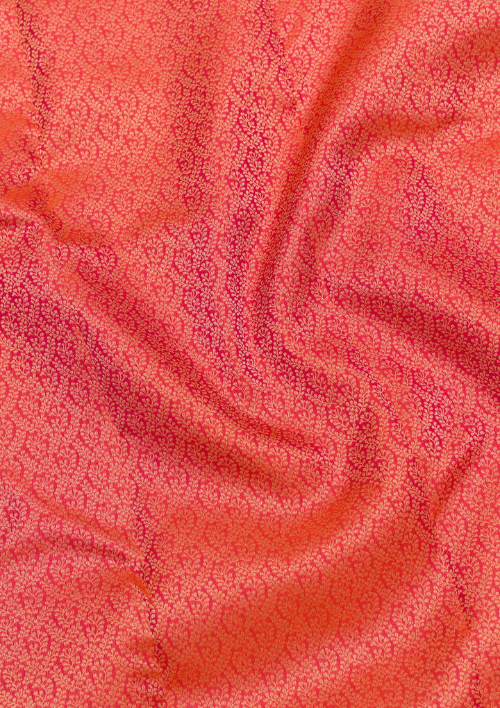 Orange Zariwork Kanjivaram Pure Silk Saree