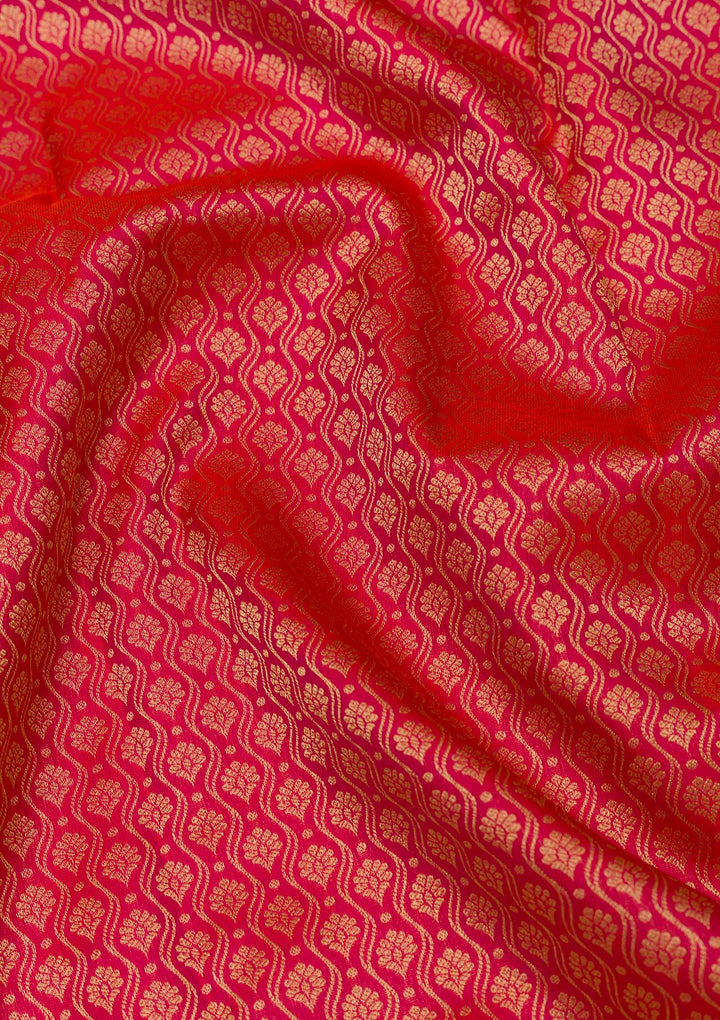 Orange Zariwork Pure Silk Saree