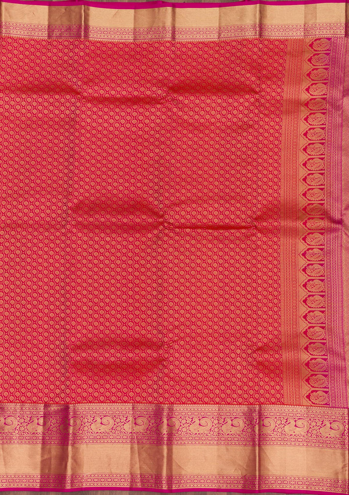 Orange Zariwork Pure Silk Saree