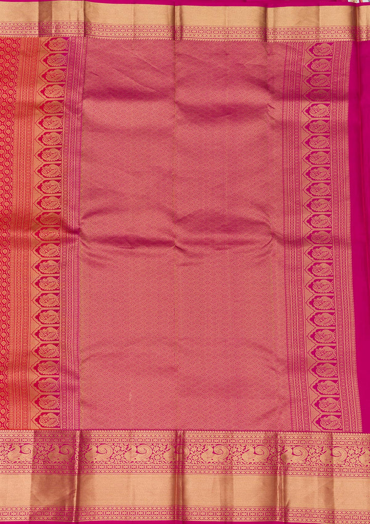 Orange Zariwork Pure Silk Saree