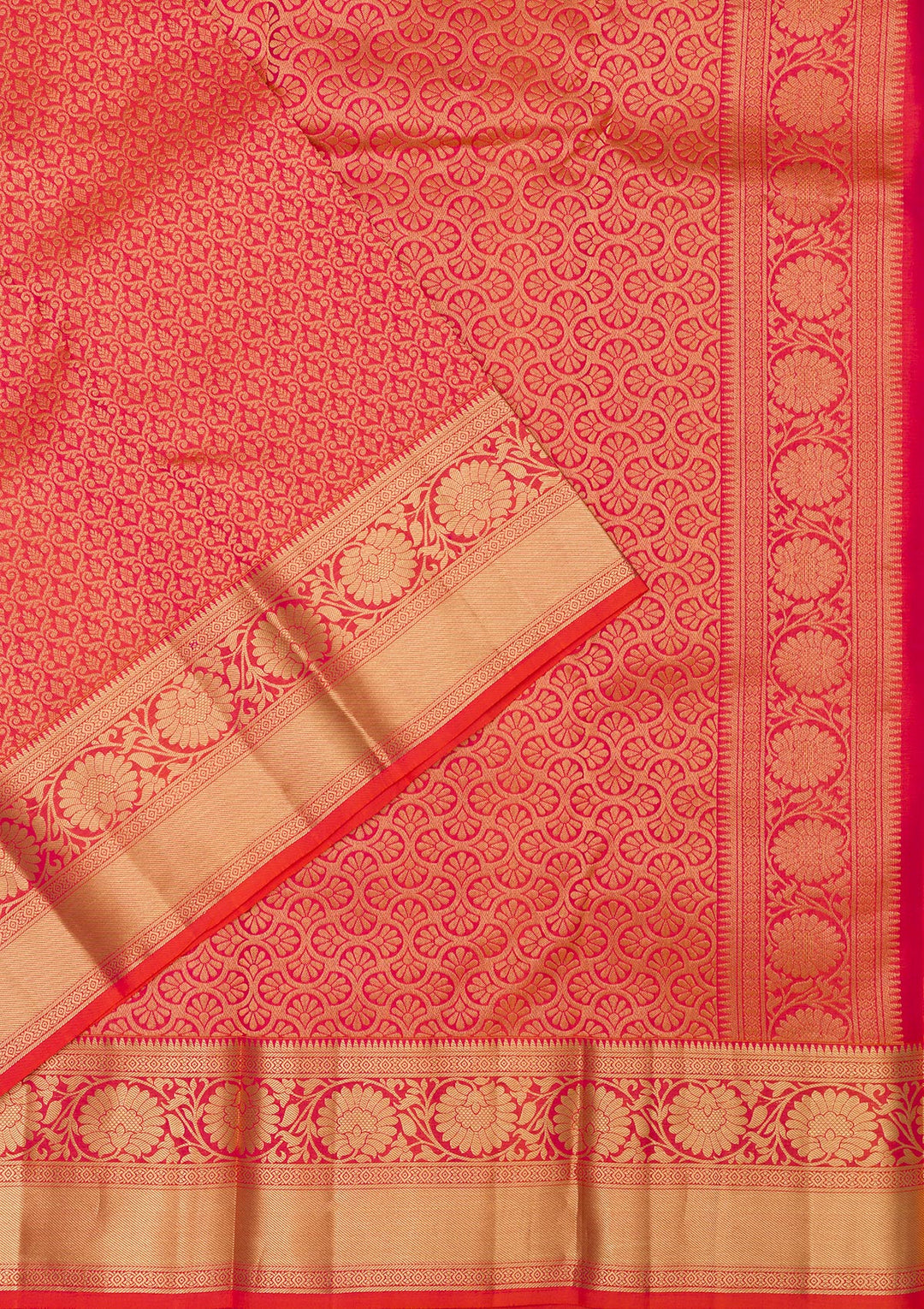 Orange Zariwork Banarasi Pure Silk Saree