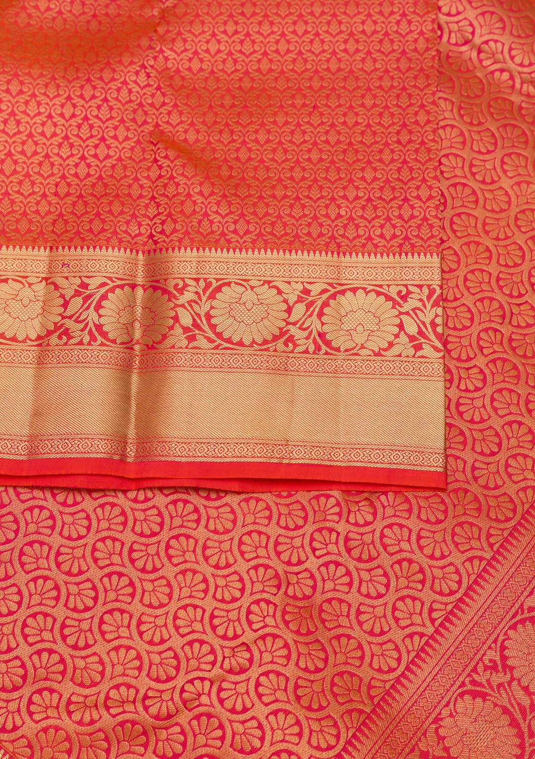 Orange Zariwork Banarasi Pure Silk Saree