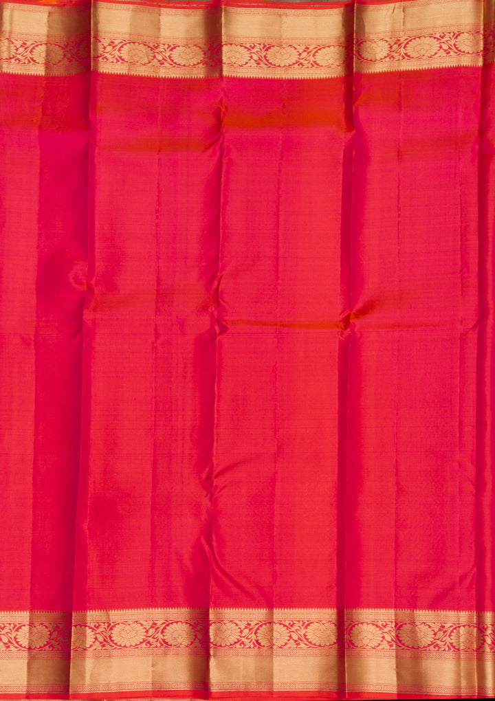 Orange Zariwork Banarasi Pure Silk Saree