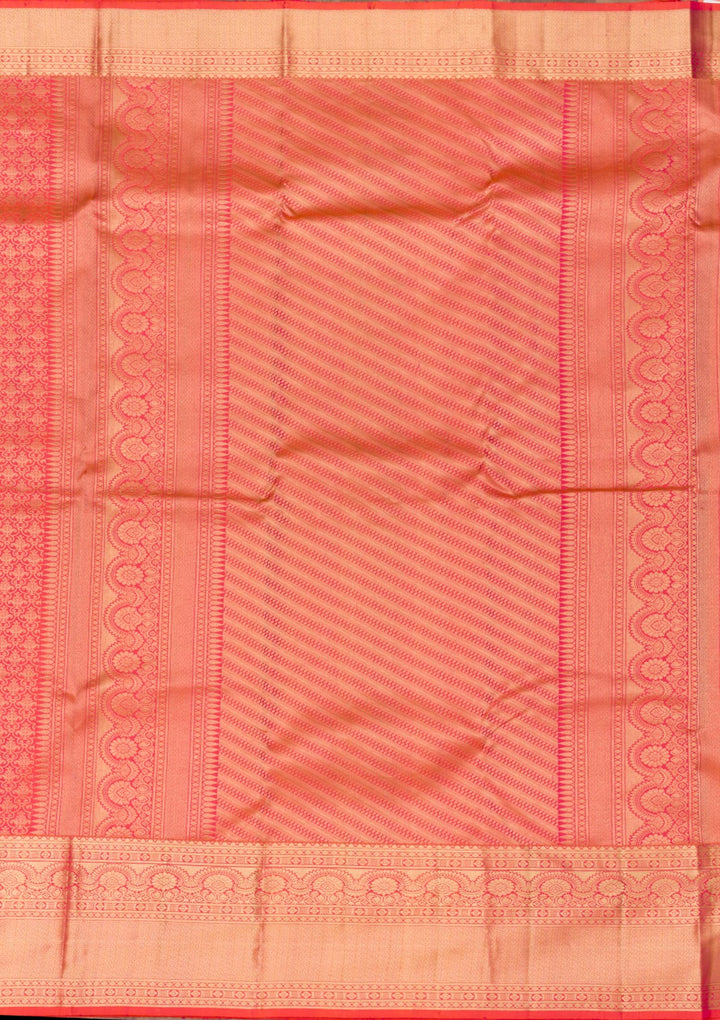 Orange Zariwork Pure Silk Saree