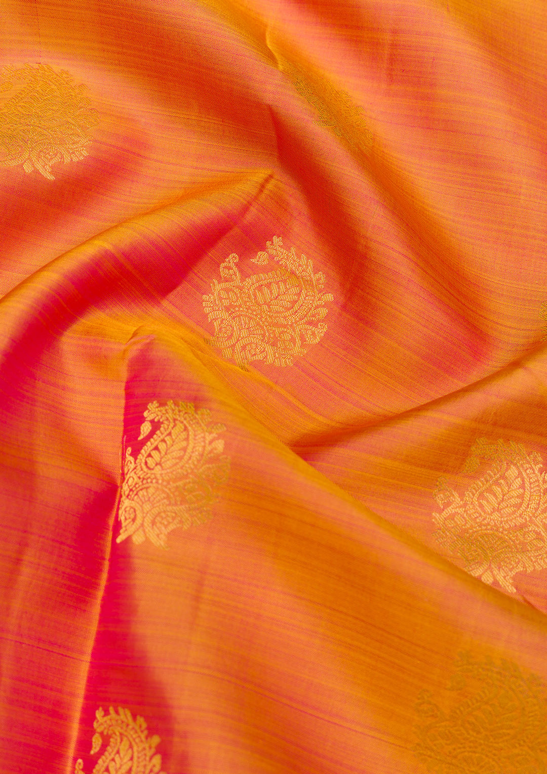 Orange Zariwork Kanjivaram Pure Silk Saree