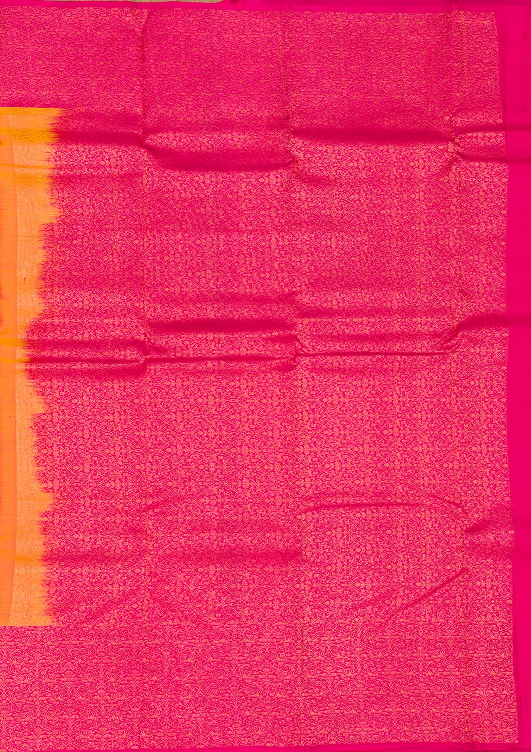 Orange Zariwork Kanjivaram Pure Silk Saree