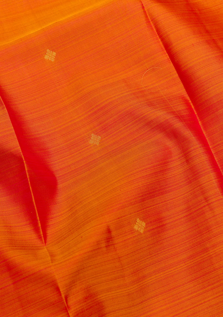 Orange Zariwork Pure Silk Saree