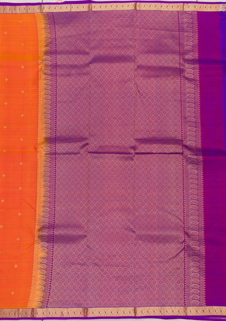 Orange Zariwork Pure Silk Saree