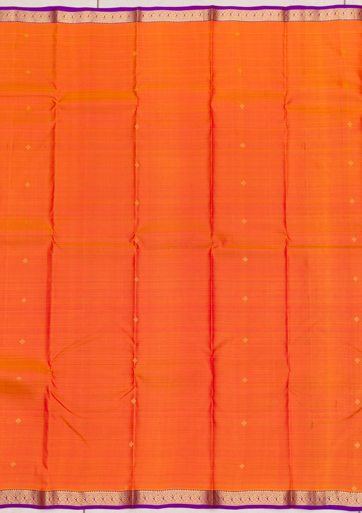 Orange Zariwork Pure Silk Saree