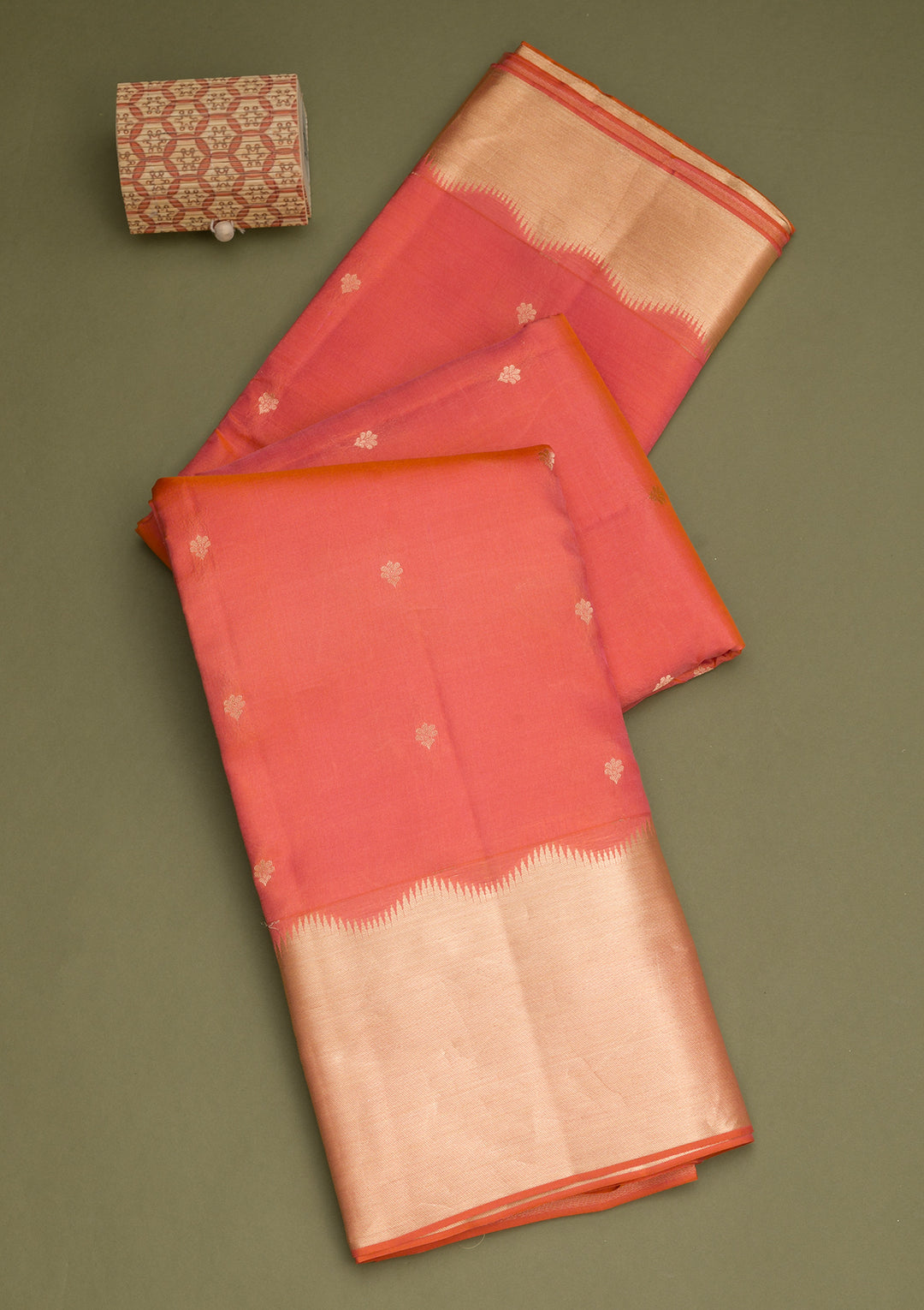 Orange Zariwork Pure Silk Saree