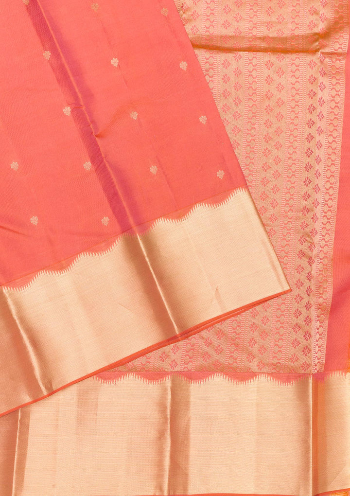 Orange Zariwork Pure Silk Saree