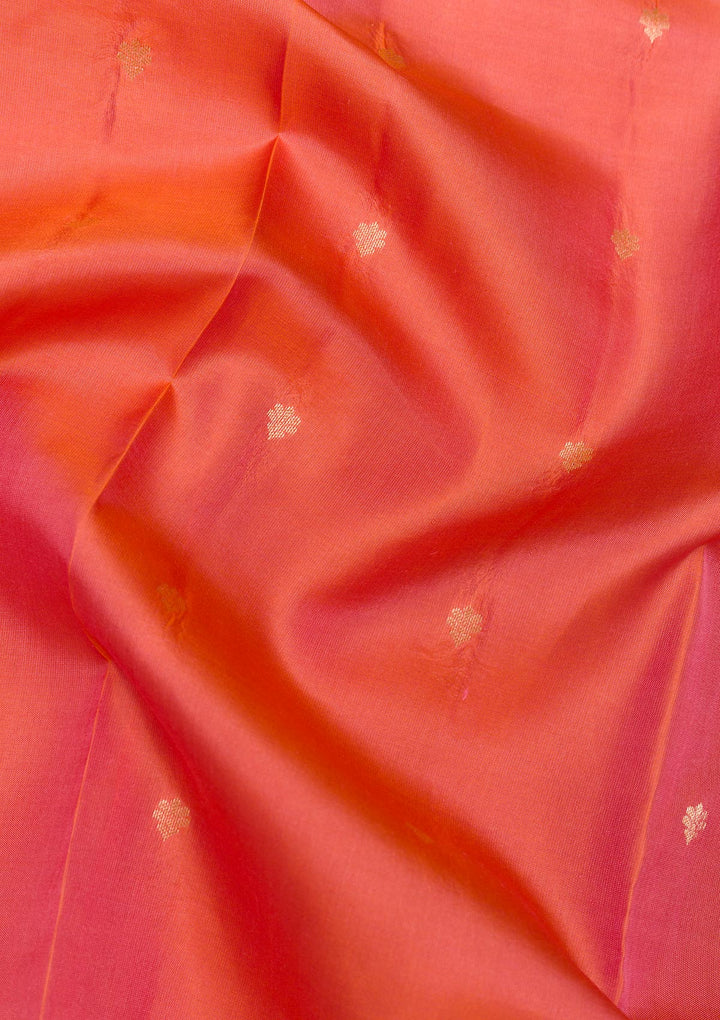 Orange Zariwork Pure Silk Saree