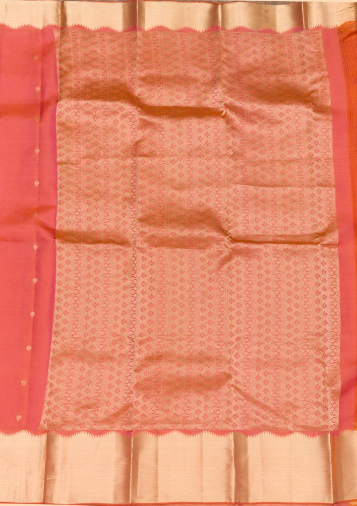 Orange Zariwork Pure Silk Saree