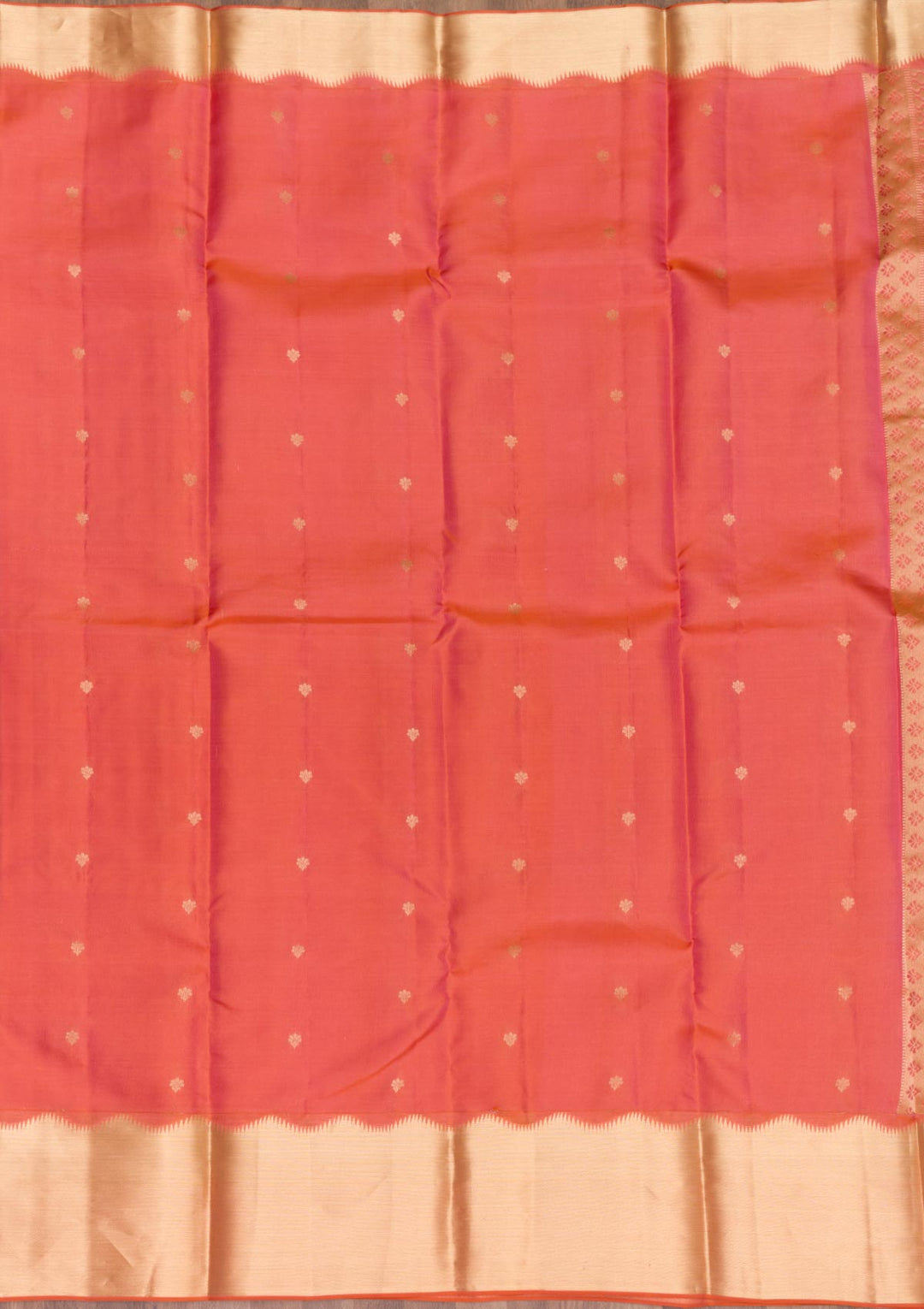 Orange Zariwork Pure Silk Saree