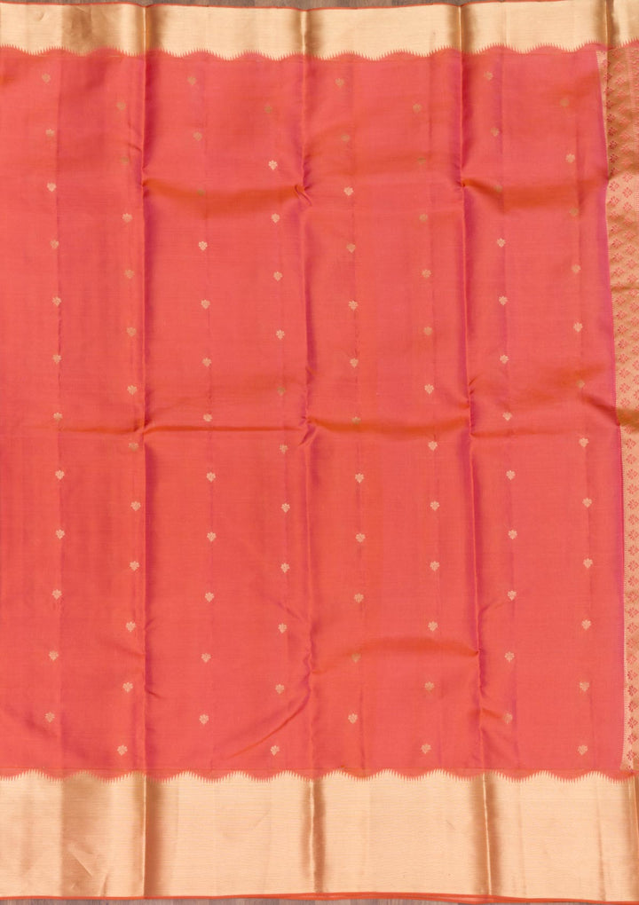 Orange Zariwork Pure Silk Saree
