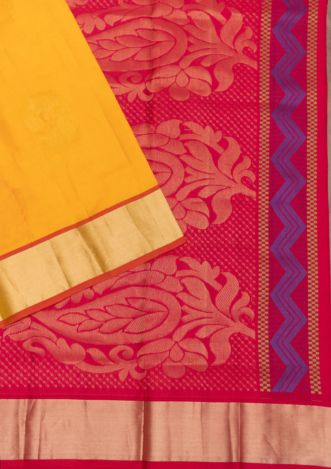 Orange Zariwork Pure Silk Saree